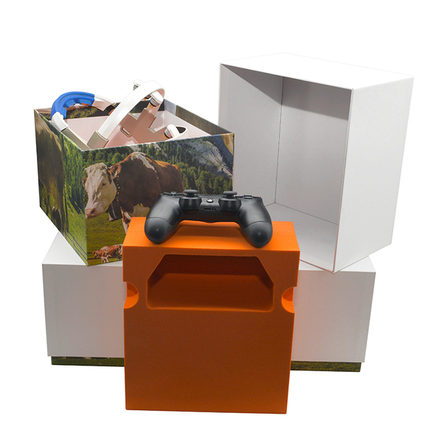 Customized Empty Gaming Console Box Play Game Controller Packaging Paper Lid and Base Gift Box with EVA Insert