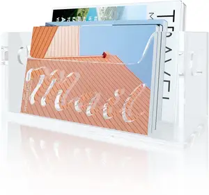 Trong suốt Acrylic mail chủ hộp, trang trí hóa đơn & thư SORTER cho bàn, Countertop Dọc Phong bì lưu trữ giỏ/tập tin