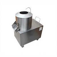 Commerciële automatische roestvrijstalen aardappel- en zoete aardappel schilmachine, kleine gemberreinigingsmachine met kernlagercomponent