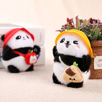 Peluche personnalisée OEM Petit Panda en peluche Poupée en peluche Animaux en peluche Beau Panda Porte-clés en peluche personnalisé