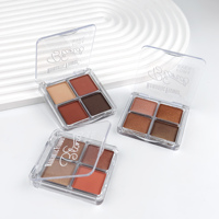 Nouveau modèle Palette de fards à paupières fabricant en usine 4 couleurs Palette de fards à paupières scintillants maquillage vegan label privé Palette de fards à paupières personnalisée