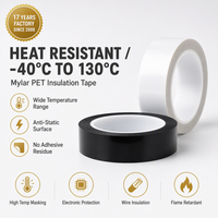 Cinta de Poliéster de Alta Temperatura, 0.06mm de Grosor, Resistente al Calor hasta 130°C, para Transformadores, Baterías y Motores