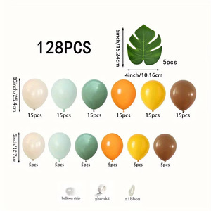 Kit de ballons en latex verts sur le thème de la jungle et guirlande d'<span class=keywords><strong>arche</strong></span> pour les fêtes d'anniversaire des enfants, Halloween, décorations de Pâques - Product Image 2
