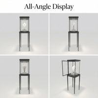 Petite vitrine à bijoux de luxe moderne et écologique avec éclairage LED pour les boutiques de détail et les stands d'exposition