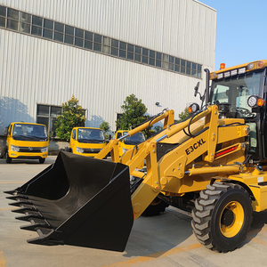 Mini-tracteur à prix d'usine avec chargeur frontal et pelle arrière, 2,5 tonnes, 4 roues motrices, pompe hydraulique, composants principaux, moteur 75 kW de puissance - Product Image 2