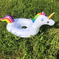 Bouée de natation gonflable pour enfants en forme de canard jaune, motif animal de dessin animé en PVC écologique, siège flottant pour la natation, offre spéciale
