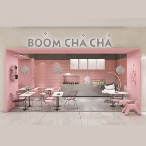 การออกแบบตกแต่งภายในร้านกาแฟร้านกาแฟพร้อมการแสดงที่เคาน์เตอร์ - Product Image 1