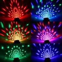 Lot de 3 lampes LED Magic Ball rotatives à sept couleurs, commande vocale, télécommande, lampe de scène DJ pour KTV, bar, fête de Noël