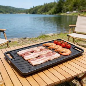 Plaque de cuisson réversible en fonte pour barbecue, fournie directement par l'usine - Product Image 3