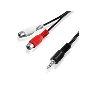 Adaptateur Jack 3,5 mm vers 2 <span class=keywords><strong>RCA</strong></span> Femelle, Câble Répartiteur Audio Vidéo avec Gaine en PVC et Blindage Combiné pour HDTV et Casque - Product Image 6