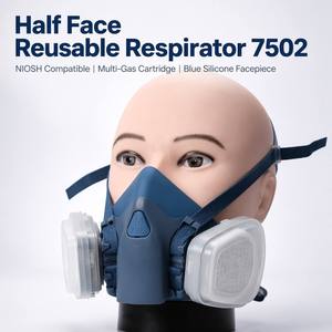 Respiratore a Mezza Faccia 7502 |   Silicone Blu |   Compatibile con NIOSH |   Multi-Gas |   P100 <span class=keywords><strong>OV</strong></span>/AG - Product Image 3