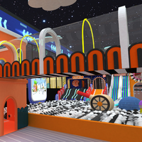 Gran Software Adventure Children's Play Center Centro comercial para niños Patio interior, casa de rebote, casa de burbujas