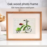 Diskon besar mode sederhana bingkai gambar kayu ek padat bingkai gambar kayu alami untuk grosir