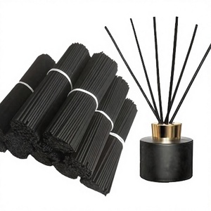 Bâtonnets diffuseurs synthétiques écologiques et inaltérables pour diffuseur de parfum, en rotin coloré (gris, marron, jaune, rose), grand format 10 cm - Product Image 5