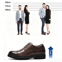 Chaussures Derby pour Hommes en Cuir de Vachette, Simples, Respirantes, Douces, Rehaussantes de 7 cm, Idéales pour Affaires et Mariages – Prix Usine