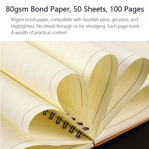 สมุดโน้ตแบบสันเกลียวสั่งทำพิเศษ 50 แผ่น 100 หน้า สำหรับสำนักงานและโรงเรียน ขนาด A5 สำหรับใช้ในธุรกิจ ขายส่ง - Product Image 5