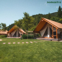 Tente Safari Moderne Style Loft à Deux Étages, Lodge de Glamping de Luxe avec Vue Panoramique, Cabane de Vacances pour les Familles