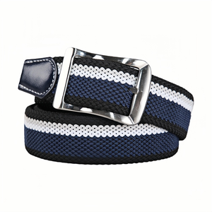 Ceintures tressées élastiques multicolores personnalisées en tissu extensible à boucle ardillon pour hommes et femmes - Product Image 3