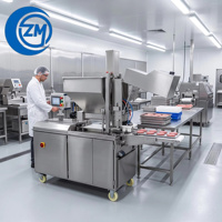 Ligne de production de galettes de viande entièrement automatique de type 240, multifonctionnelle pour galettes de burger, nuggets de poulet, galettes de poisson
