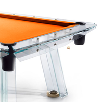 Table de billard en verre trempé cristallin de qualité supérieure, 7, 8 ou 9 pieds, en acier inoxydable, pour club privé de luxe ou domicile