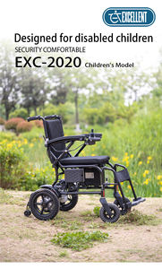 Silla de ruedas eléctrica plegable para niños, sillas de ruedas eléctricas inteligentes ligeras, silla de ruedas pediátrica portátil motorizada - Product Image 2