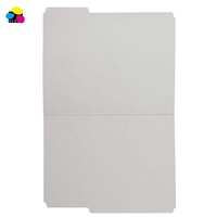 Carpeta de Archivo de Papel Manila Gris de 11 Pt, Resistente, para Oficina, con Pestaña de 1/3, Tamaño Carta (8.5 x 11 Pulgadas), Impresión UV