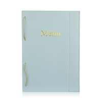 Couverture de menu de restaurant en PU de qualité supérieure avec logo en relief, pages remplaçables pour hôtel et restauration