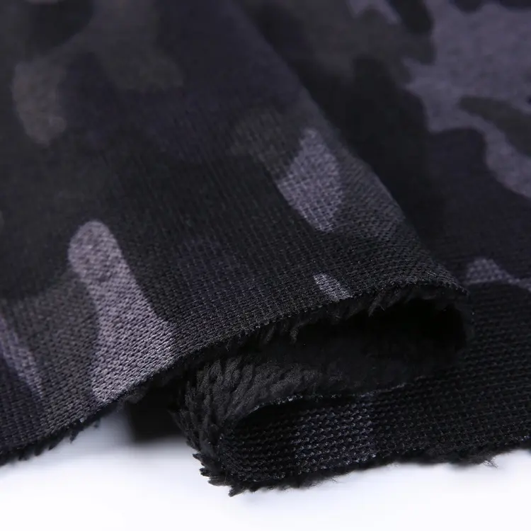 Связанная вязаная камуфляжная флисовая ткань, 100 полиэстер, меланжевая флисовая ткань