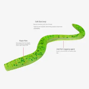 Simulation 8.5cm Earthworm Red Fishing Worms Artificial Fishing Worms