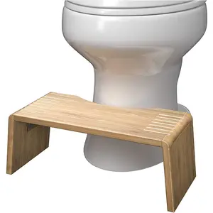 Bestseller Massivholz Anpassung braun Bambus klappbaren Toiletten hocker