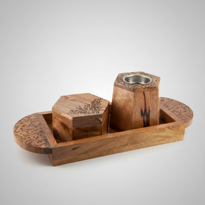 Classique arabe Bakhoor brûleur en bois Ramadan décor Style arabe bois Bakhoor brûleur maison Accent en bois Ramadan décor - Product Image 1