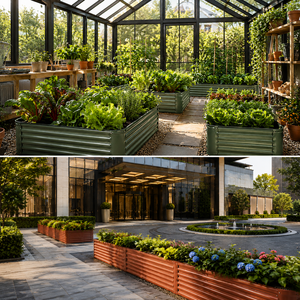 Modular Corrugated Metal Assembleable Raised <strong>Garden</strong> Bed Outdoor <strong>Garden</strong> Bed Elevated <strong>Planting</strong> <strong>Trough</strong> OEM &amp; ODM Customization - Product Image 6