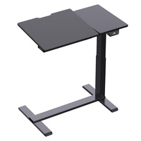 Bureau à domicile Bureau assis et debout roulant Ordinateur de lit Table d'ordinateur portable Bureau debout mobile pneumatique avec roues
