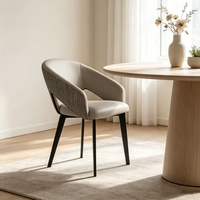 Chaise de salle à manger rembourrée de style nordique moderne et minimaliste, vente en gros d'usine, chaise confortable avec dossier pour la salle à manger et le bureau à domicile