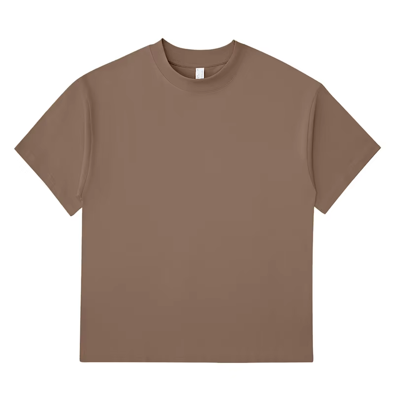 cotton t shirt-gray brown
