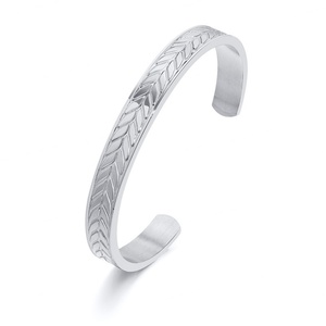 2024 Trendy Waterproof Stainless Steel Cuff <b>Bangle</b> for Women 18K Gold Plated High Quality Custom New Jewelry Perfect Gift - Product Image 1