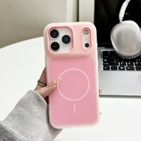 Coque de téléphone magnétique sans fil 2-en-1 Macaron Candy Jelly Shell Upgrades pour 17 Pro 16 Plus 15 Promax 14 13 Plus