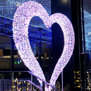 Large Scale Heart <b>Light</b> Installation for Landmark Displays <b>Christmas</b> Events Valentine Festivals and Public Celebration Areas - Product Image 1