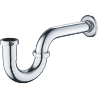 Bouteille de siphon P simple à assembler, hygiénique, ronde, en acier inoxydable 1-1/2, pour lavabo, accessoires de salle de bain