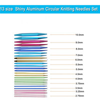 Ensemble d'aiguilles circulaires en aluminium détachables pour le tricot DIY, outil de modification de cordons, kit d'aiguilles à tricoter pour pulls