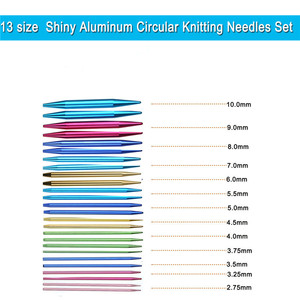 Ensemble d'aiguilles circulaires en aluminium détachables pour le tricot DIY, outil de modification de cordons, kit d'aiguilles à tricoter pour pulls - Product Image 3
