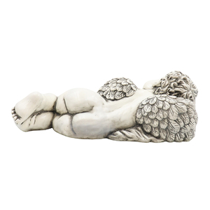 Peaceful Long Sleeping Angel Sculpture Antique Resin Cherub for Outdoor Flowerbed &amp; <strong>Grave</strong> Site Memorial <strong>Ornament</strong> - Product Image 4