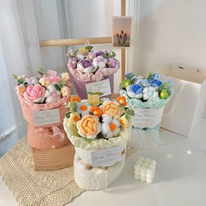 ของขวัญสำหรับสาวๆ ช่อดอกไม้ถักน่ารัก กลิ่นหอม ขนาดเล็ก แบบถือได้ ดอกไม้จำลอง สำหรับ<span class=keywords><strong>เพื่อน</strong></span>สนิท <span class=keywords><strong>วัน</strong></span><span class=keywords><strong>เกิด</strong></span> <span class=keywords><strong>วัน</strong></span>ครู - Product Image 4