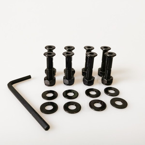 Boulons noirs de haute qualité de 1.25 pouces, 32 mm avec écrous de vis de skateboard à tête Allen phillips - Product Image 2