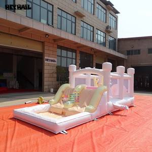 Parcours d'obstacles gonflables <span class=keywords><strong>de</strong></span> qualité commerciale, jeux gonflables d'extérieur, couleurs macaron, aire <span class=keywords><strong>de</strong></span> jeux gonflable pour enfants en plein air - Product Image 1