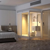 Toilettes mobiles sanitaires préfabriquées tout en un Salle de douche Salle de bain modulaire