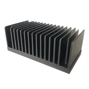 Individuell CNC-bearbeitete wärmewaschanlage schwarze anodierte aluminium-wärmewaschanlage 215(W)*83(H)*110(L)mm