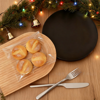 Sacs autocollants imprimés sur mesure, petits sacs transparents pour pain fait maison, sacs réutilisables pour biscuits et bonbons, emballage en plastique