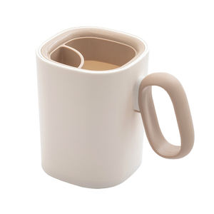 440ml多目的再利用可能プラスチックカップホームバスルームアクセサリーカップルマグカップ2 in 1マウスウォッシュタンブラー - Product Image 1