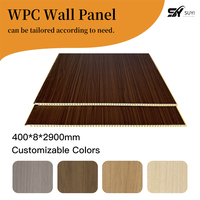 Panel Dinding Dekoratif WPC Motif Kayu Tahan Air Anti Gores untuk Interior Ruang Tamu Hotel Apartemen